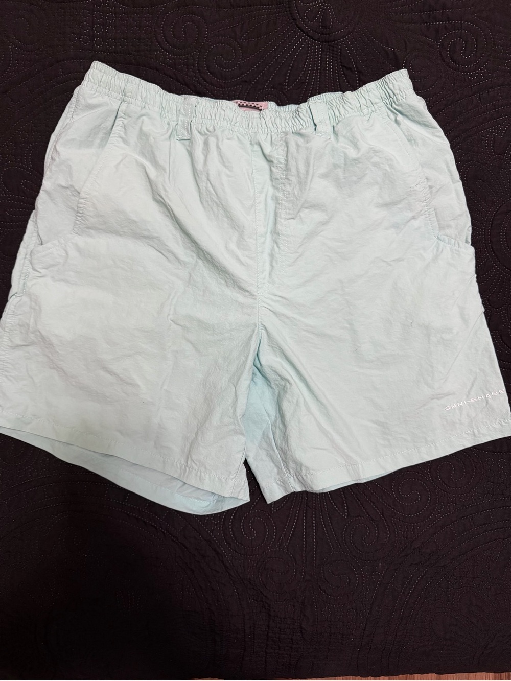 Women’s Athletic Elastic-Waist Light Mint Shorts
